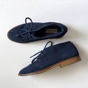 Steve Madden Droid Navy Blue Lace-Up Booties